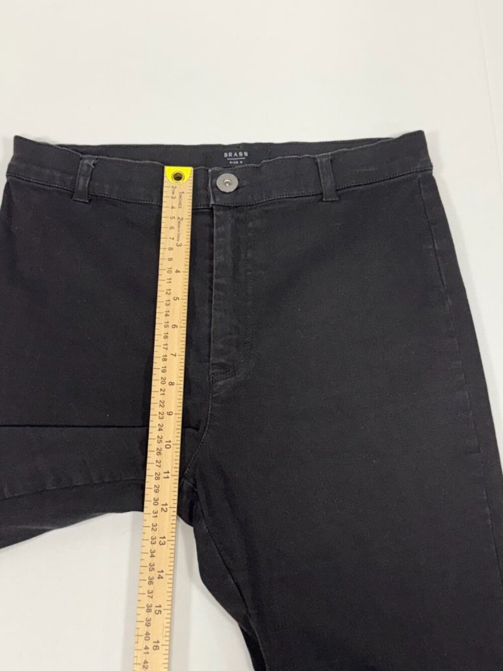 Stretch Flare Brass Black Cotton Blend Bootcut Trouser Pants Size 8 - Picture 7 of 9
